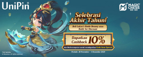 MCGG Selebrasi Akhir Tahun! Top Up dan Dapatkan Kesempatan menang Kode Item!